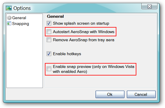 AeroSnap в Windows Vista и XP
